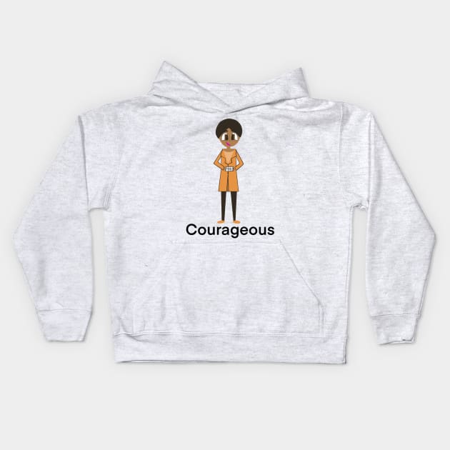 Rosa Parks is courageous Kids Hoodie by milsta29